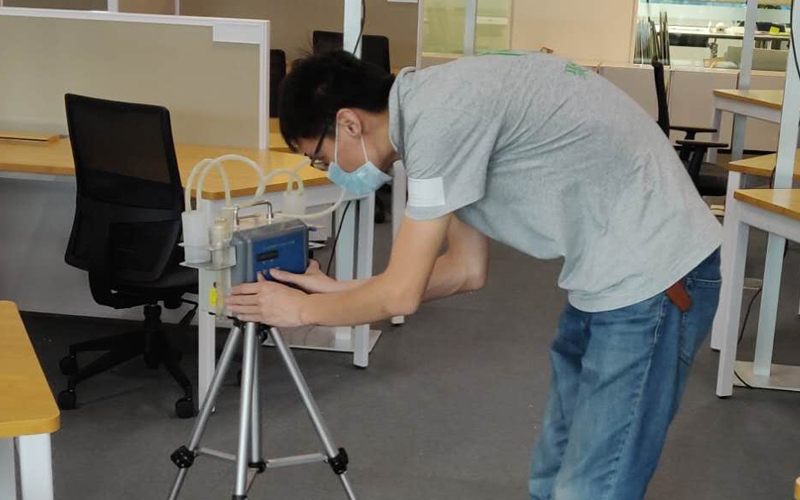 辦公室空氣檢測現(xiàn)場