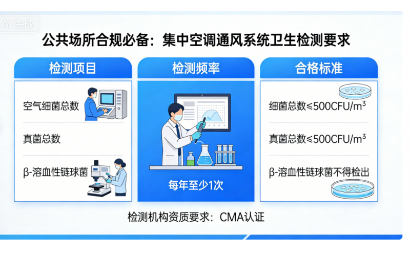 公共場所合規必備：集中空調通風系統衛生檢測要求